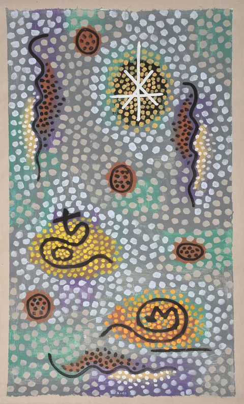 Gordon Onslow Ford, Fair Ground, 2003, Parles paint on linen