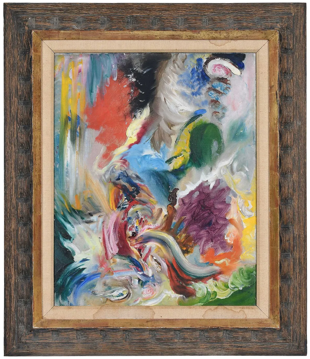 E.E. (Edward Estlin) Cummings, Untitled, abstract composition, 1943, oil on canvas