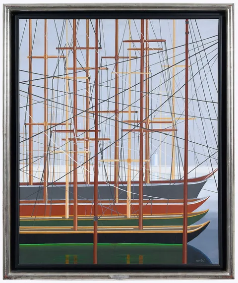 Amédée Ozenfant, Ships at Port, 1947, oil on canvas
