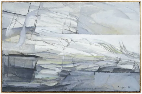 Cleve Gray, The Sea Near Pontevedra, 1958, oil on canvas