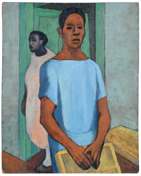 Meyer Wolfe, Black Women in an Interior, 1948, oil on Masonite