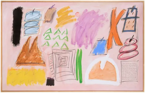 Ida Kohlmeyer, Symbols 81-5, 1981, mixed media on canvas