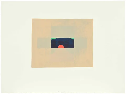 Indian View E by Howard Eliot Hodgkin, 1971, color screenprint on J Green paper of, sold Apr 2024