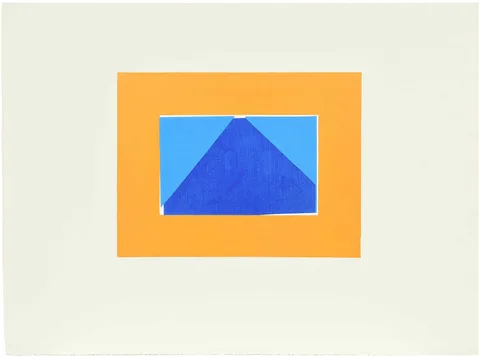 Indian View C by Howard Eliot Hodgkin, 1971, color screenprint on J Green paper of, sold Apr 2024