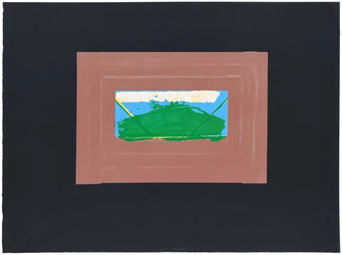 Indian View G by Howard Eliot Hodgkin, 1971, color screenprint on J Green paper of, sold Apr 2024