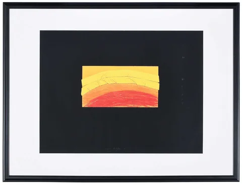 Indian View J by Howard Eliot Hodgkin, 1971, color screenprint on J Green paper of, sold Apr 2024