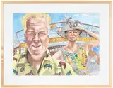 Red Grooms, On the Aegean, the artist and his wife boating