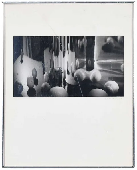 Carlotta Corpron, Eggs Reflected and Distorted, gelatin silver print