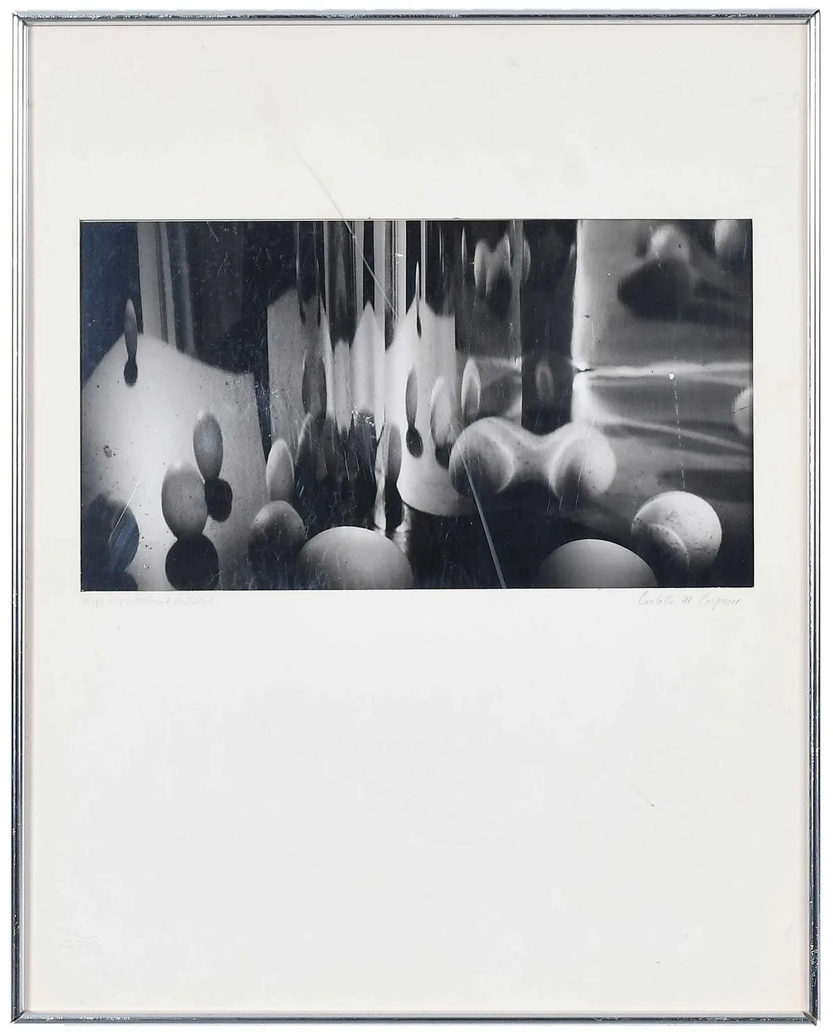 Carlotta Corpron, Eggs Reflected and Distorted, gelatin silver print