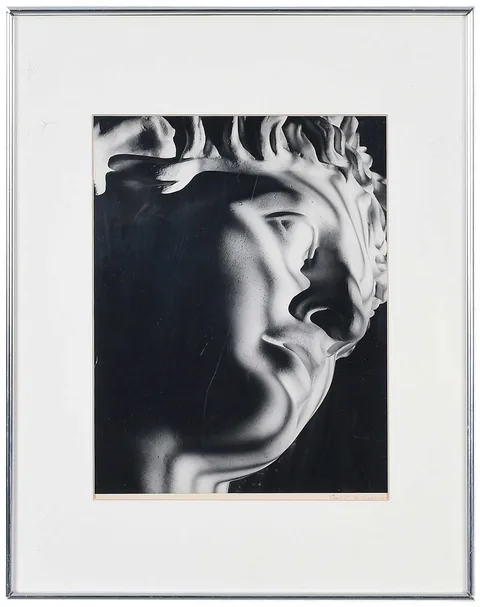 Carlotta Corpron, Sculptural Head, gelatin silver print