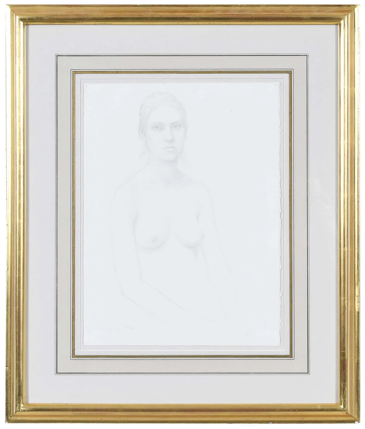 William Bailey, Nude, 1982, pencil on paper