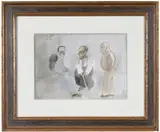 Jose Luis Cuevas, Police Station/New York/5-mayo-1968, not apparently signed