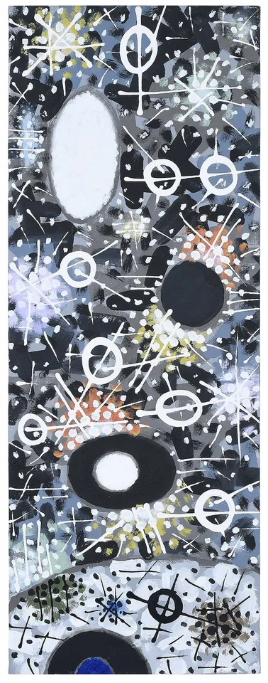 Gordon Onslow Ford, One Of (CR 1999-020), 1999, Parle's paint on canvas backed by painted panel