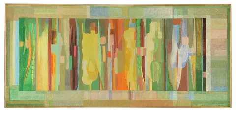 Philip Anthony Moose, Untitled, abstract composition, oil and sand on canvas