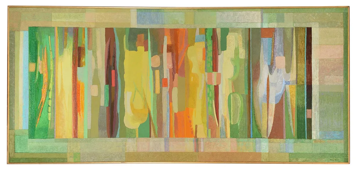 Philip Anthony Moose, Untitled, abstract composition, oil and sand on canvas