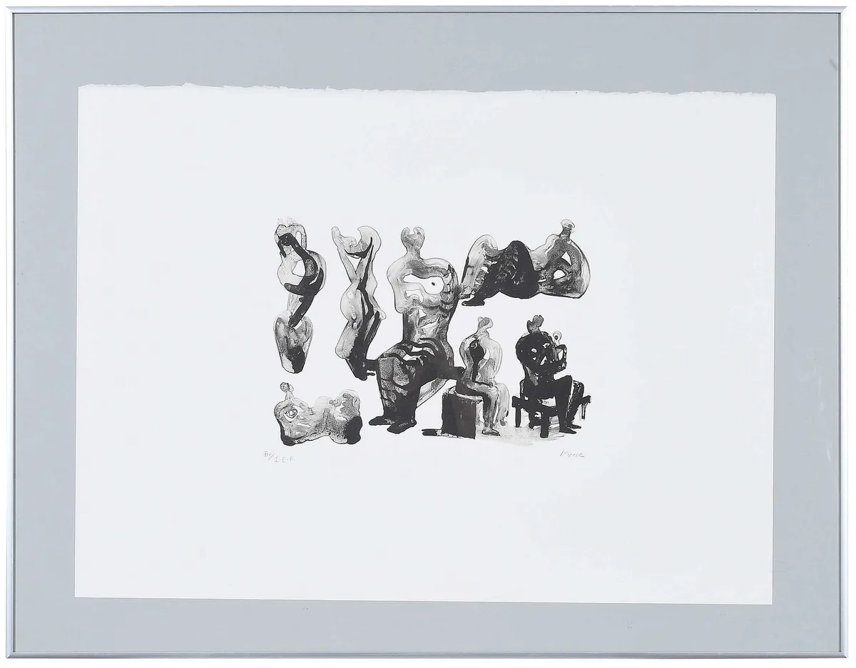 Ideas for Sculptures by Henry Moore, 1976, lithograph, sold Oct 2023