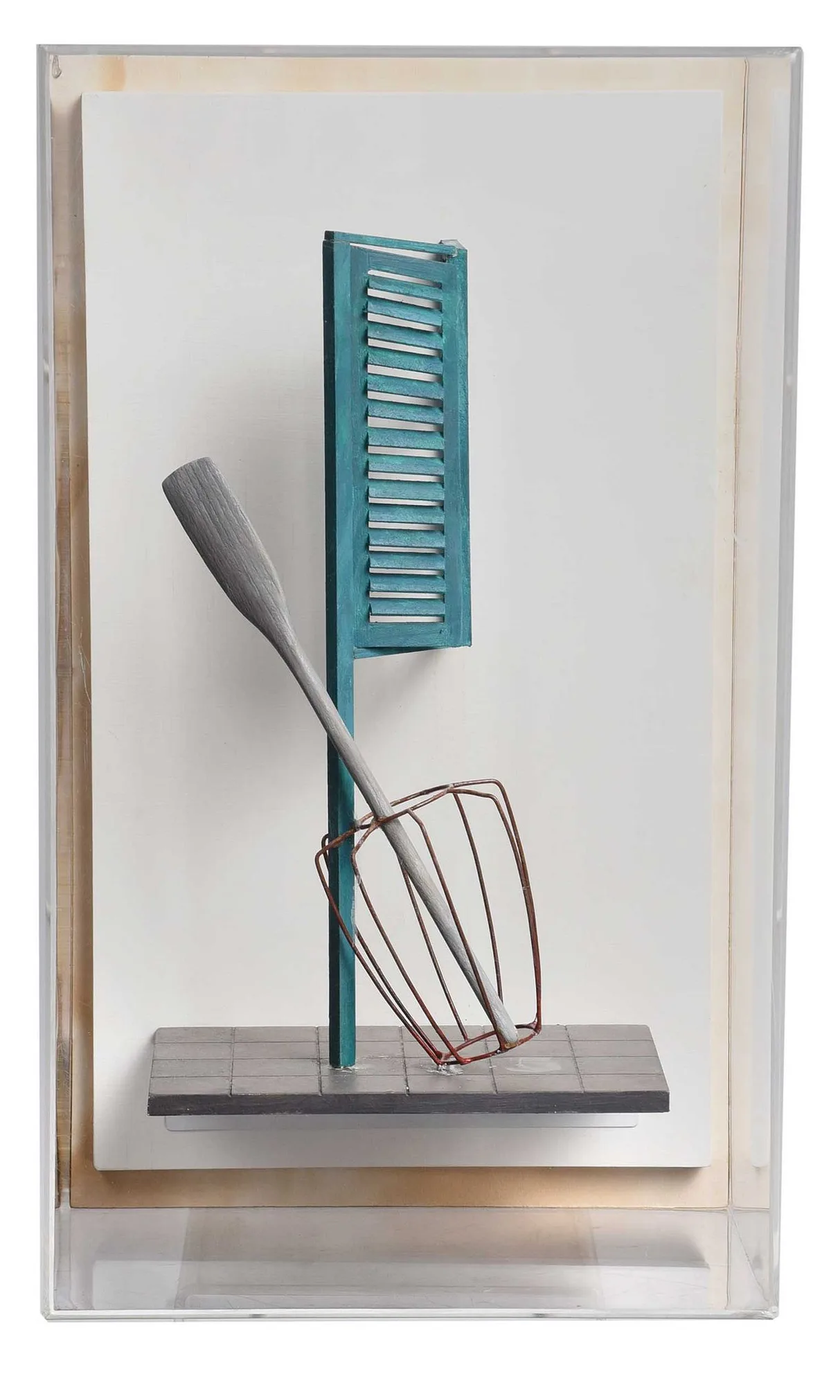 Robert H. Rohm, Untitled (Tipped Vase with Oar), 1986, acrylic paint