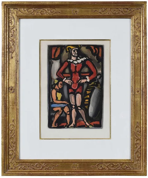 Georges Rouault Aquatint, Plate 11, Master Arthur (Chapon & Rouault 240-256), from Cirque de l'étoile filante (The Shooting Star Circus) 1934, 1938, aquatint
