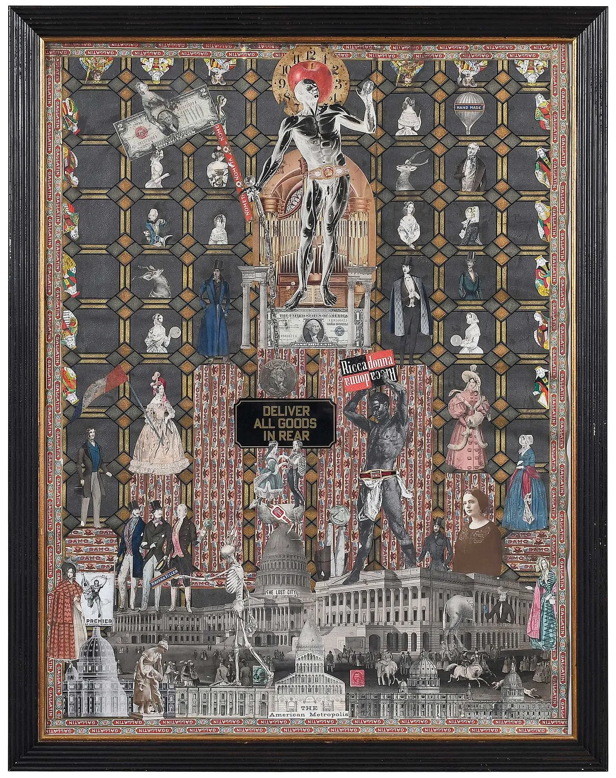 Felipe Jesus Consalvos, The American Metropolis, 1920-1950, mixed media collage