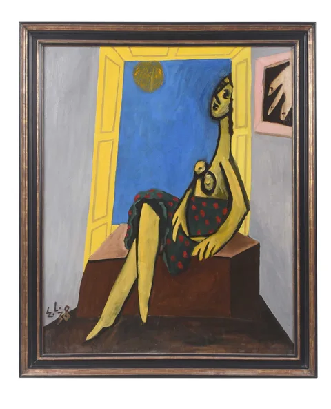 Edgar Levy, Figure in a Yellow Window, 1938, oil on canvas