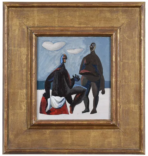 Edgar Levy, Composition, Fire Island (No. 351), 1932-1934, oil on Masonite