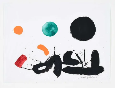 Adolph Gottlieb, Untitled, 1973, acrylic on Japan laid paper