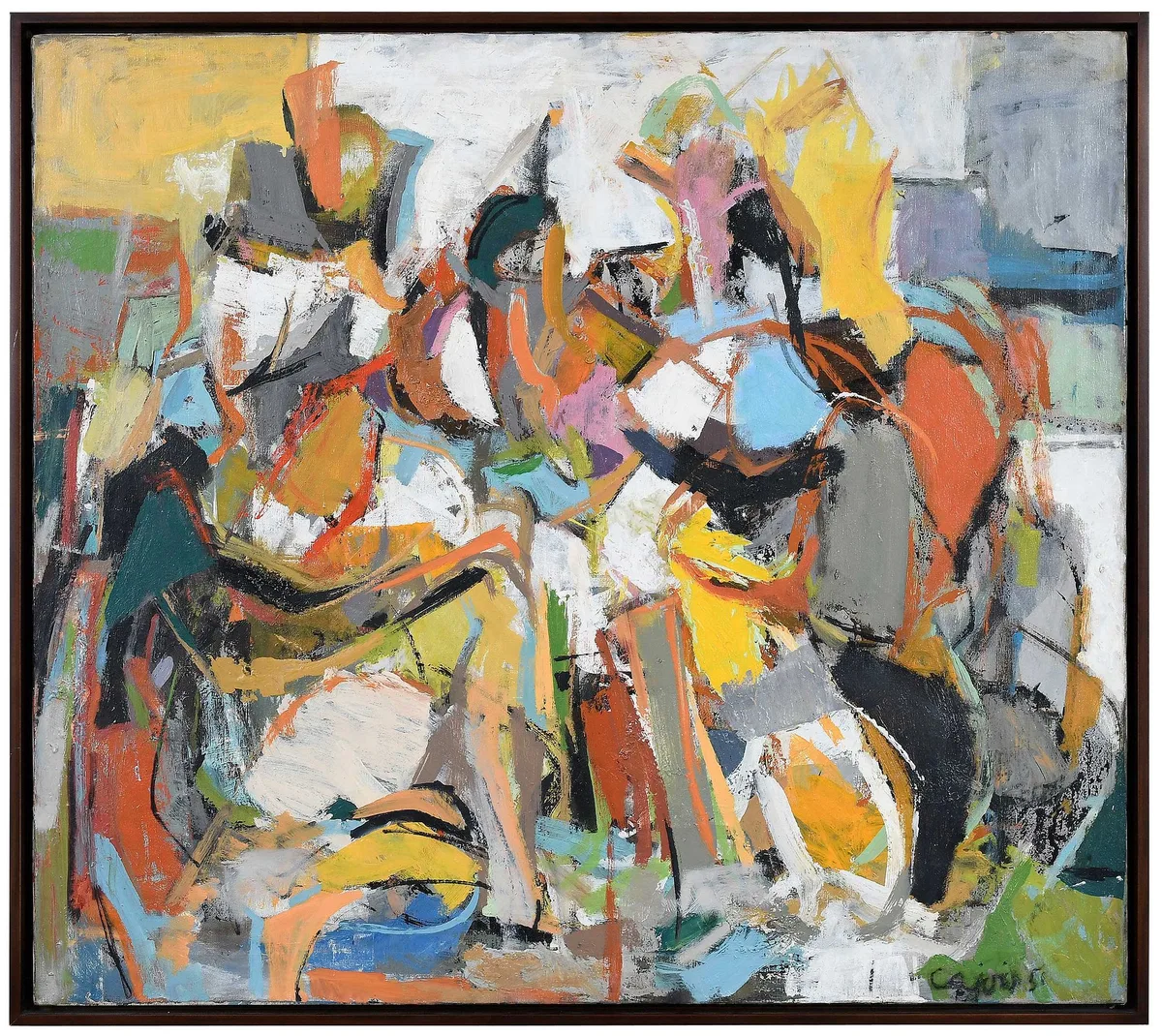 Charles Cajori, Untitled, abstract composition, 1951, oil on canvas