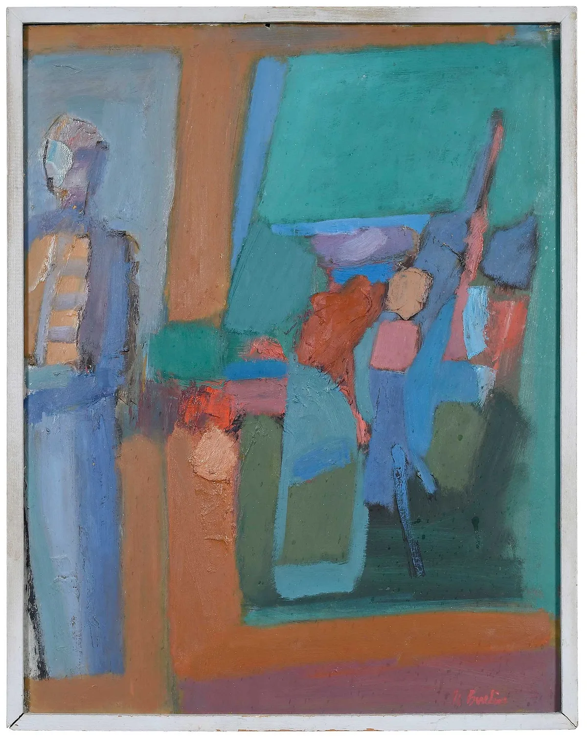 Untitled by George Bireline, oil on board, sold Apr 2023
