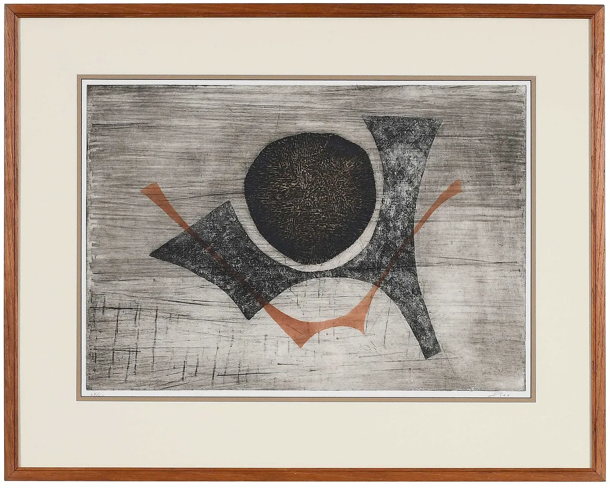 Counterpoint by Arthur Luiz Piza, color etching, sold Apr 2023