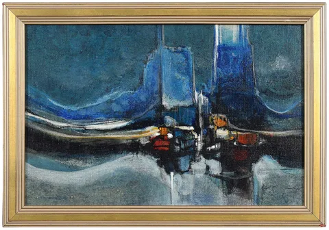 Max Günther, Nuit Claire, 1970, oil on canvas