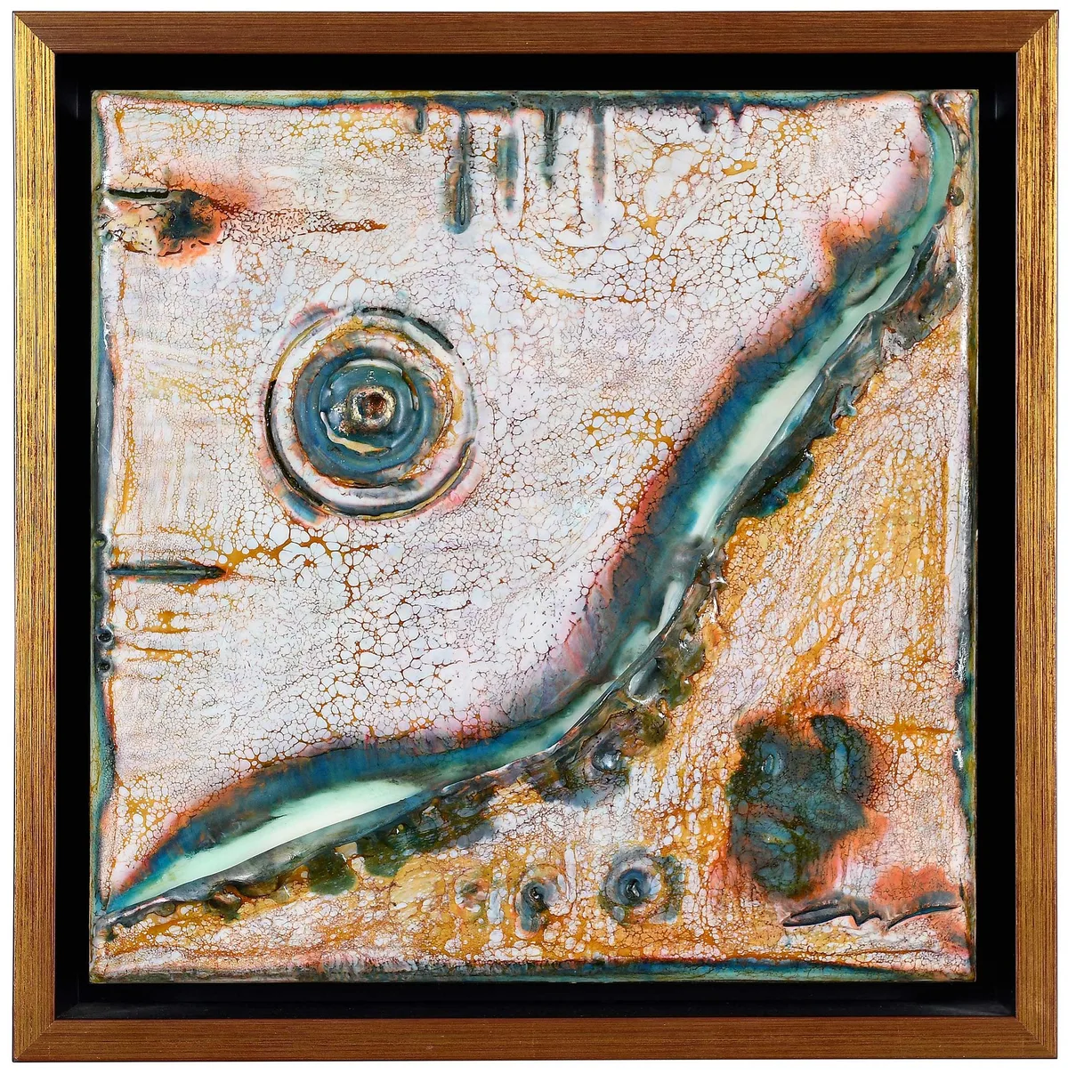 Constance Williams, 080213, Abstract, 2013, encaustic on board