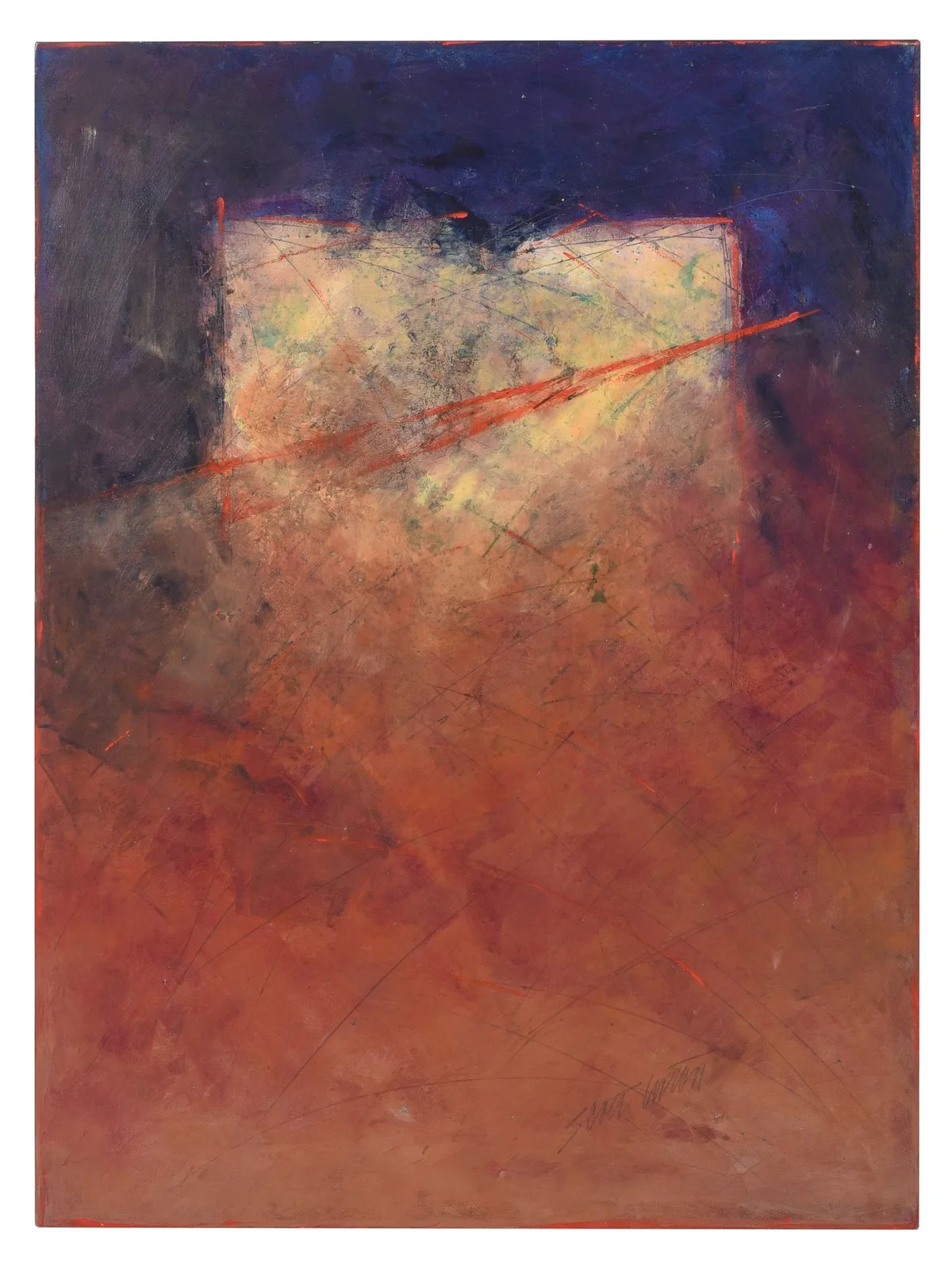 Scott Upton, Untitled Abstract Composition, oil on canvas