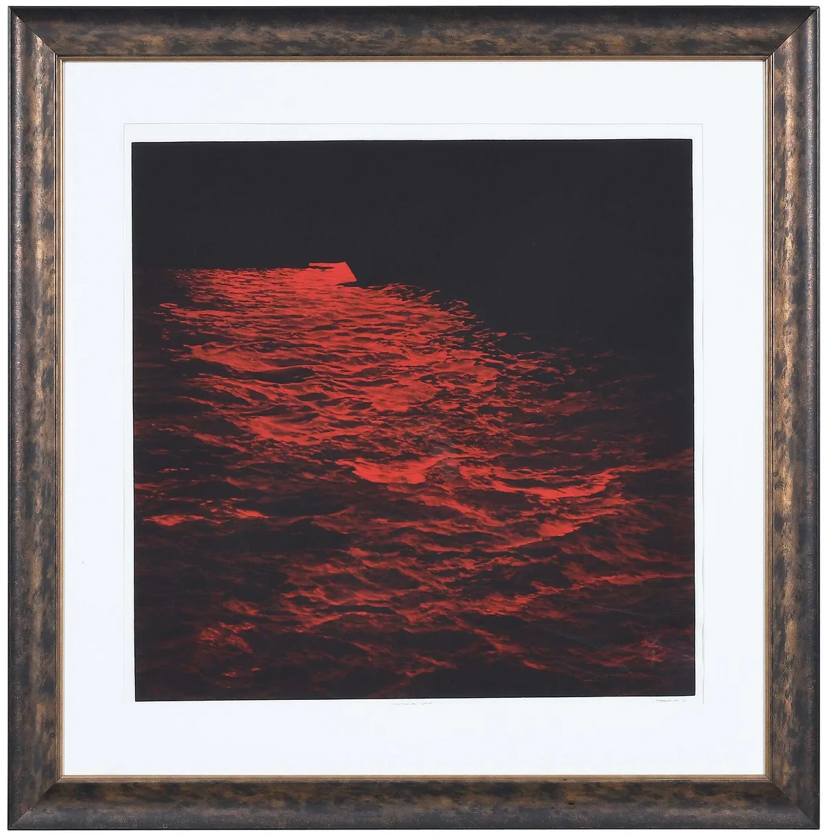 Craig McPherson, Ocean Terminal, 2006, mezzotint in red and black