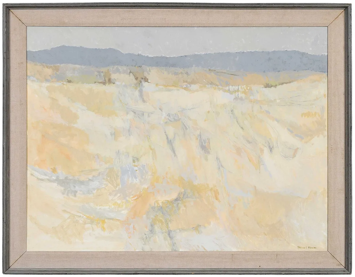Thomas Earl Flowers, Seascape, oil on board