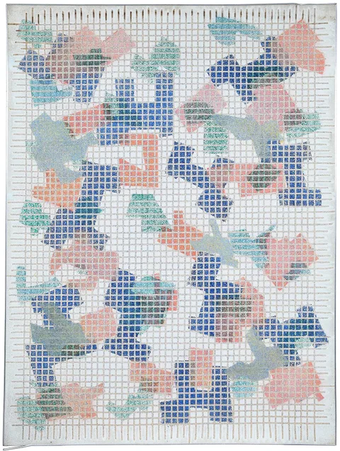 Donald Keith Sultan, Design Under Grid, oil on canvas