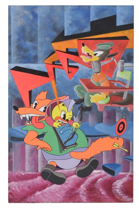 Anthony Ausgang, Can I Go Home Now, 1988, acrylic on canvas
