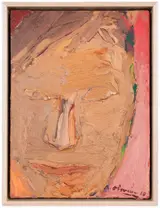 Nathan Oliveira, Head with Green Edge