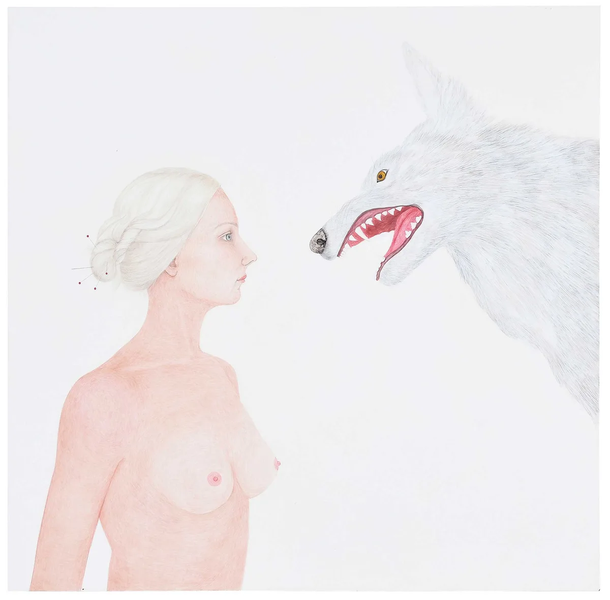 Susan Jamison, On Pins and Needles, 2012, egg tempera on panel