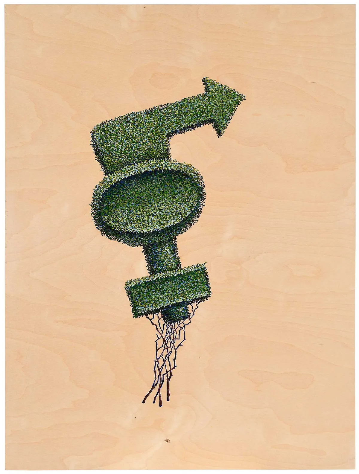 Motel Sign by David Lefkowitz, 2008, oil on plywood, sold Apr 2023