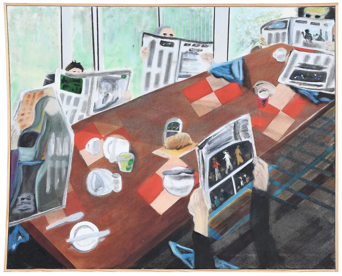 Donald Silverman, Brunch, 2016, oil on canvas
