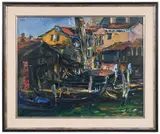 Bruno Zupan, Gondola Repair, Venice (no. 738)
