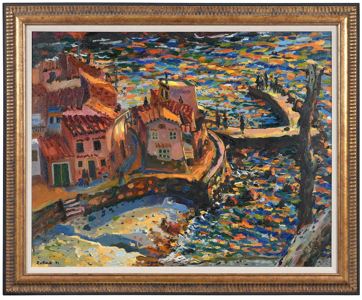 Bruno Zupan, Sunset Panorama of the Sea (No. 604), 1971, oil on canvas