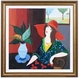 Itzchak Isaac Tarkay, Woman in a Red Hat