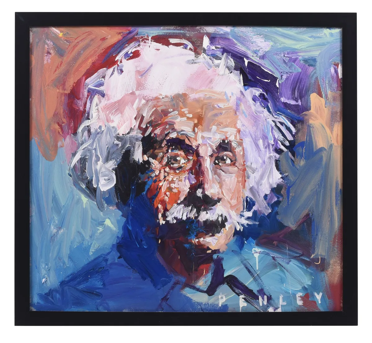 Albert Einstein by Steve Lyall Penley, oil on canvas, sold Apr 2023