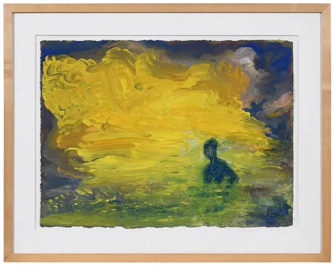 Jules Olitski, Bathing in a Yellow Sea, 2003, watercolor