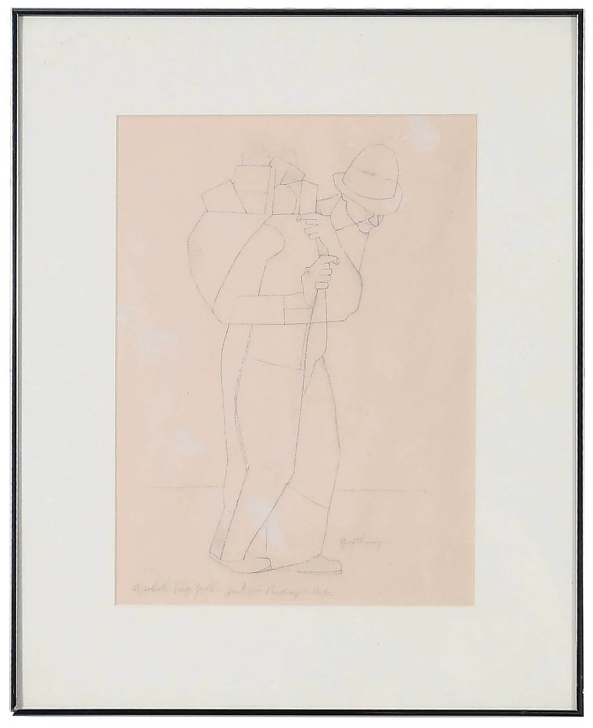 Sharecropper by Robert Gwathmey, graphite on paper, offered Oct 2022