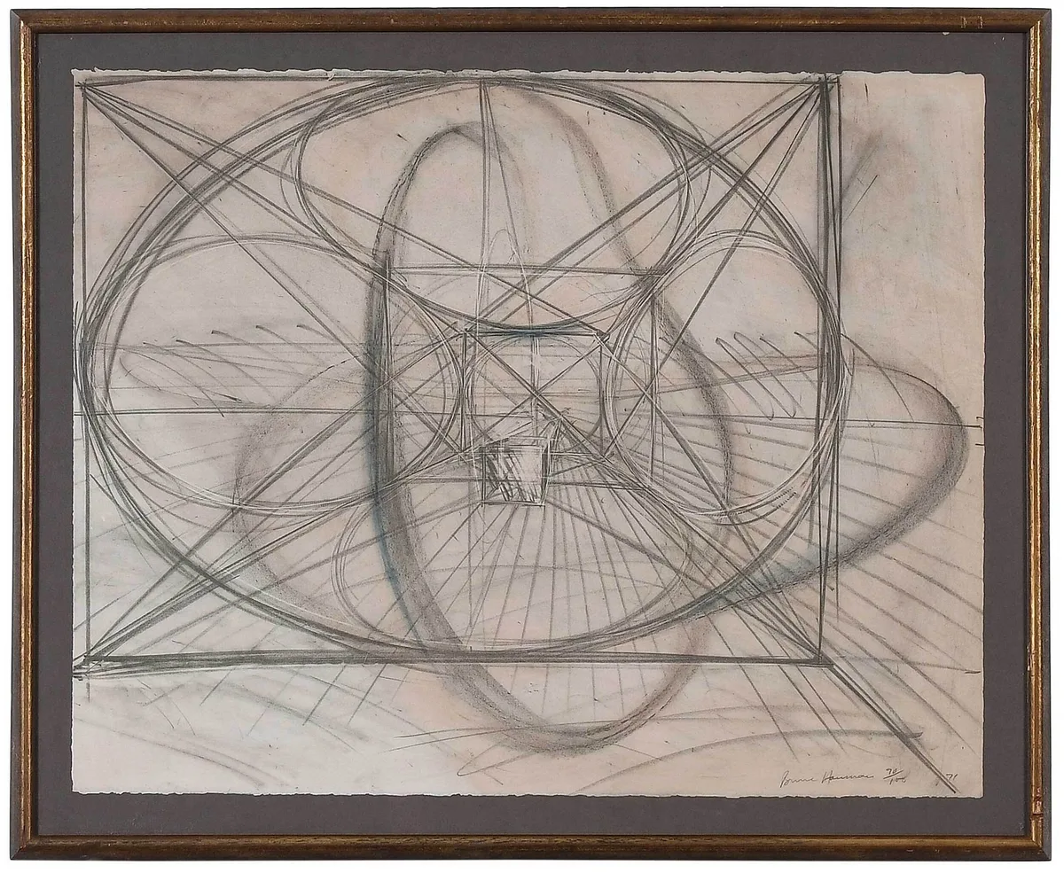 Bruce Nauman Lithograph, Untitled (Salmon Pink), 1971, color lithograph