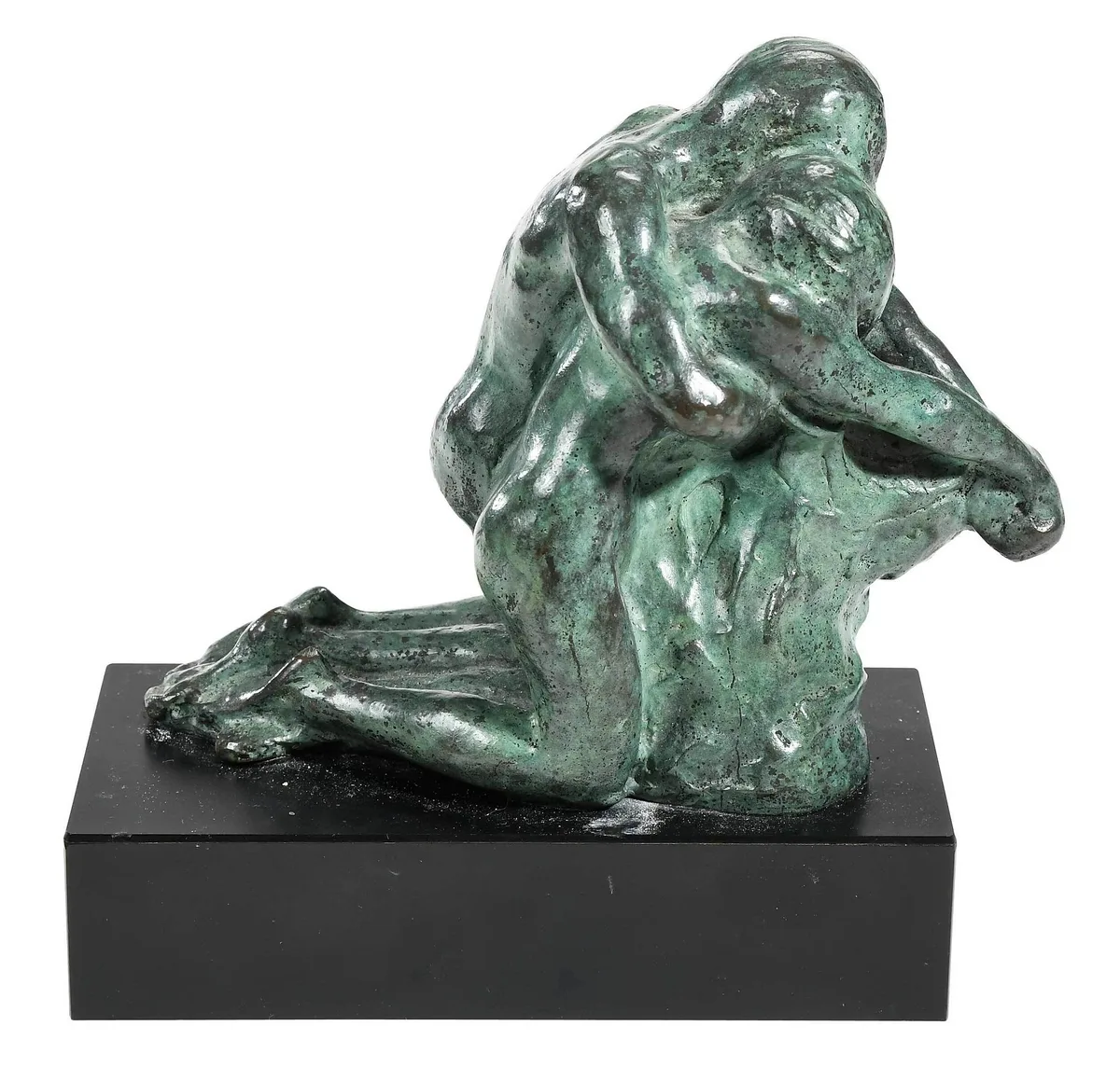 Study for Lover's Prayer by Malvina Hoffman, 1926, patinated bronze, sold Oct 2022