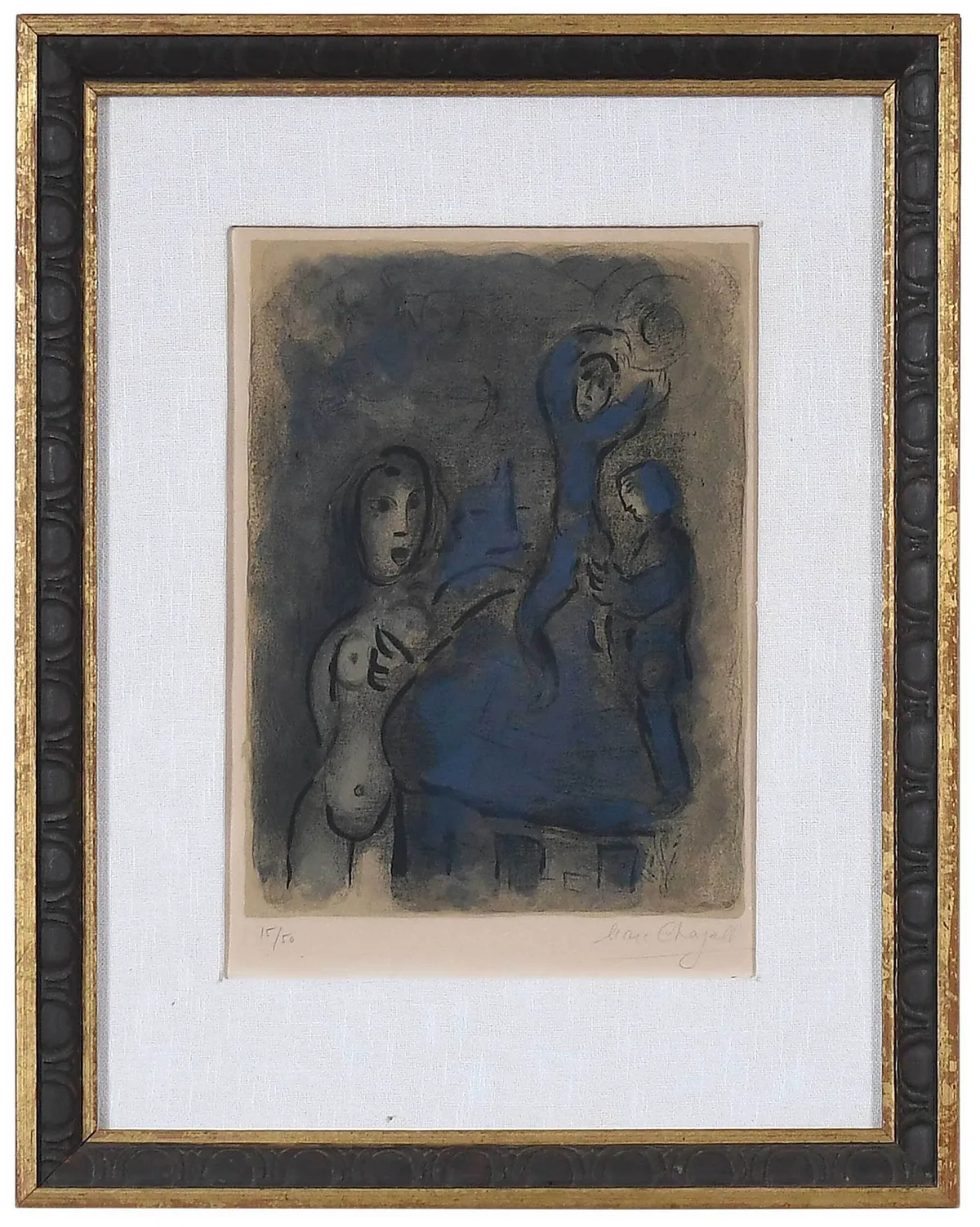 Marc Chagall Print, La Bible, 1956, lithograph in colors on Arches paper
