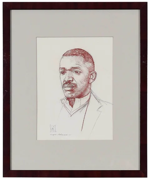 Ben Long, Portrait of Logan Johnson, The Homeless Series, 1996, graphite and sepia chalk